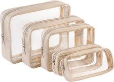 TSA Approved 5-Piece Diaper Bag Organizer Pouch Set Clear Waterproof TPU Kids