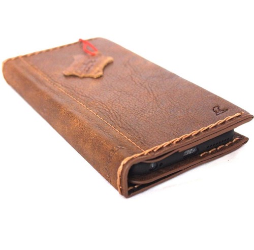 Funda de cuero genuino para iPhone SE 2 de colección con cubierta blanda ranuras para tarjetas de crédito - Imagen 2 de 8