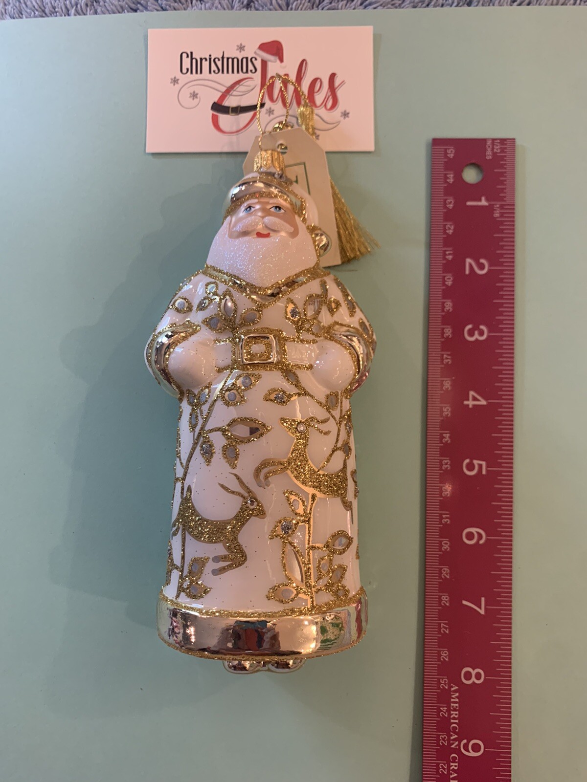 JingleNog Christmas Ornament Santa Glass Poland Curlious Nickolaus eBay