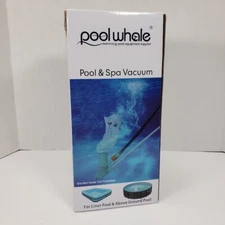 POOLWHALE Pool & Spa Vacuum Jet Underwater Cleaner W/Brush, Bag, 4 Section Poles