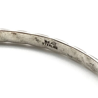 Beau Vintage 925 Sterling Silver Twist Rope Design Bangle