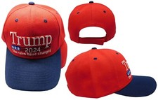 Trump 2024 2028 The Rules Have Changed Red W/ Navy Blue Bill Embroidered Cap Hat