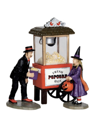 Lemax Popcorn Treats-Holiday Village Spooky Town Carnival Midway  Food Cart