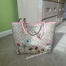 NWT Coach X Observed By Us City Tote Bag In Signature Canvas CU392