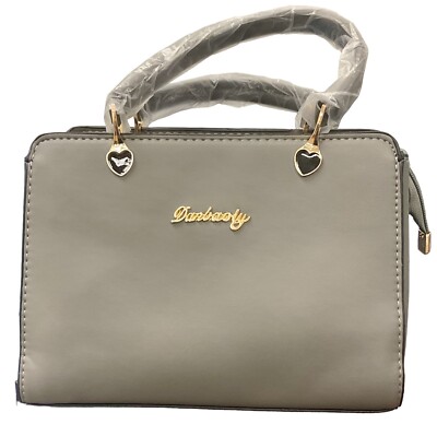 Danbaoly Tote Handbag, Shoulder Bag Grey Purse With Hearts New