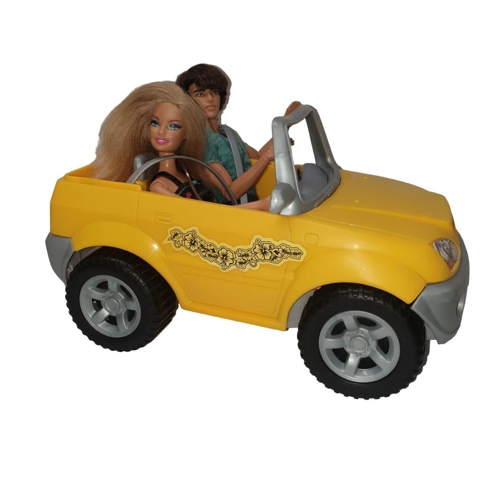 De Colección Barbie Jeep Ken Barbie Paquete Amarillo 4x4 Cali Niña Sol 'N Arena Vehículo Jugar Foto 3 de 4