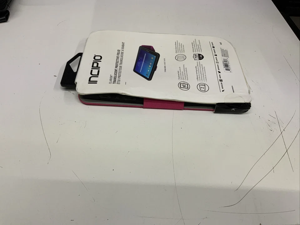 Incipio Clarion Translucent Protective Folio for Samsung Galaxy Tab E 8" - Pink - Image 3 of 4