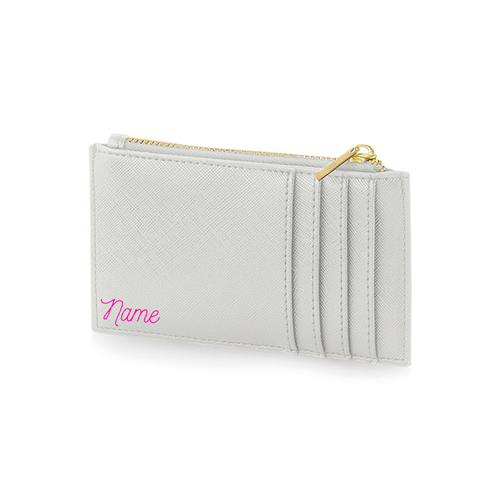Personalised Card Holder Wallet Mens Womens Zip Purse Initials Any Name Gift - Picture 35 of 43