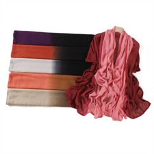 Large Hijab Gradient Scarf Soft Viscose Shawls Muslim Woman Islamic Headscarf