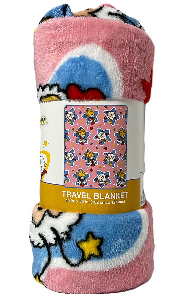 Manta de Viaje Rainbow Brite 40" x 50" Estrellas Arco Iris Brite Twink Rosa Foto 2 de 4