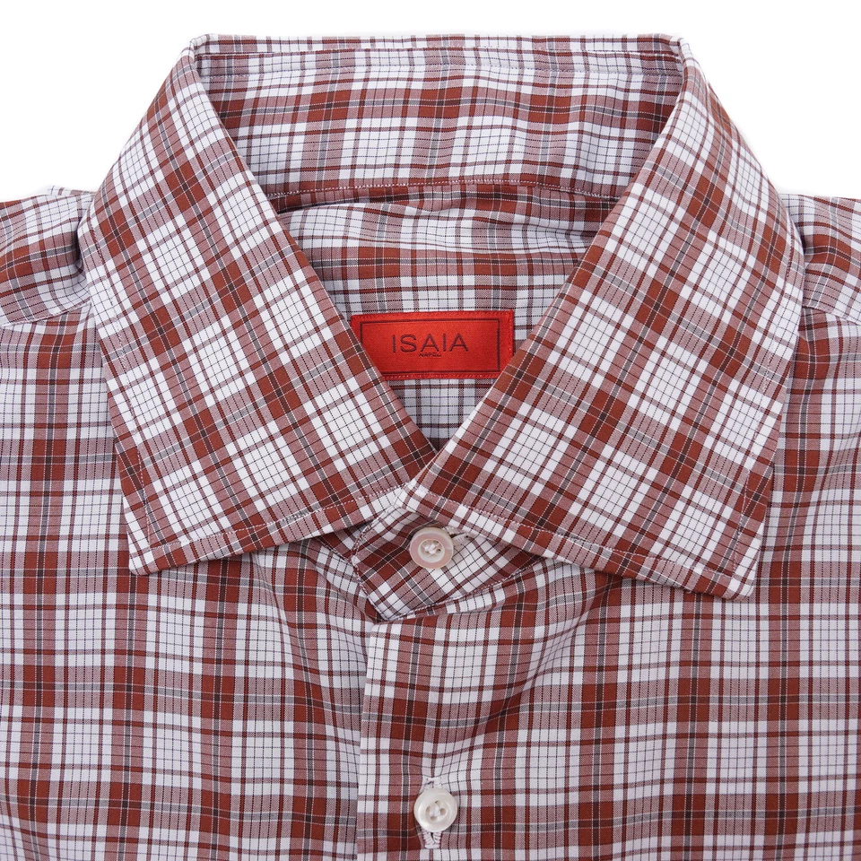 Camisa de vestir Isaia regular-fit 'Italia' a cuadros de algodón ligero 15,75 Foto 4 de 4