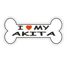 7" love my akita bone bumper sticker decal usa made