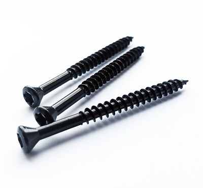 BLACK Stainless Steel Decking Screw TORX Trim Head Exterior Wood Screws ...