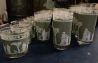 Jeanette Wedgwood Hellenic Greek Beverage Lot Pitcher juice whiskey icetea glass