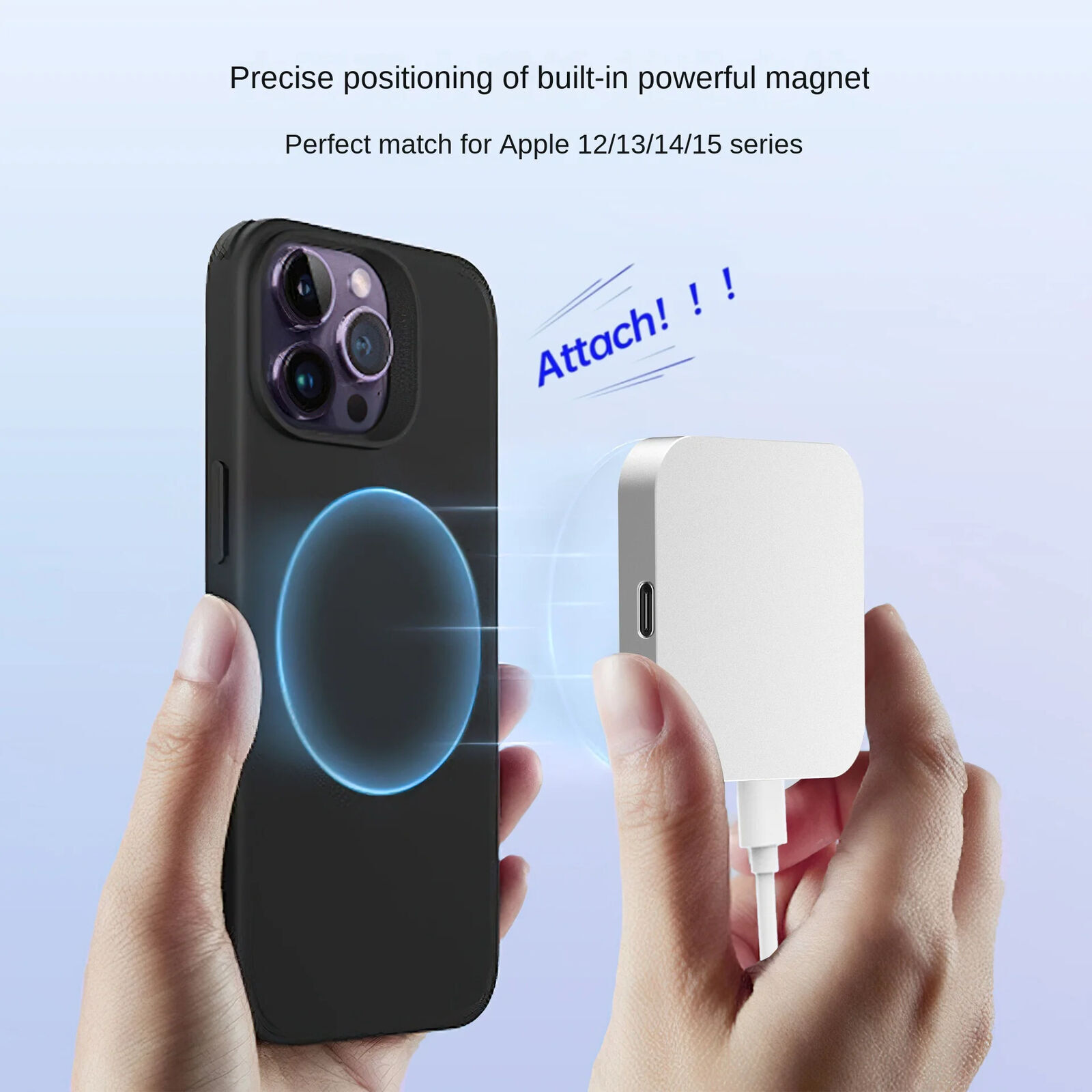 Wireless Charger 3 in 1 Apple iPhones Watches Airpods Portable Magsafe Charger-image