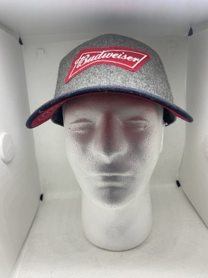 Budweiser Beer Grey Hat/w/ White/Red 
