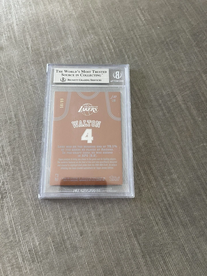 RARA TARJETA DE NOVATO 2003-04 LUKE WALTON LAKERS TOPPS JE NBA DRAFT COSITING BGS 8,5 Foto 3 de 4