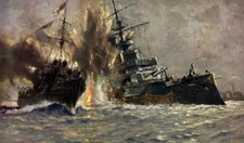 Rare Art Destruction of English Triumph by German Prince Wilhelm WWI Postcard