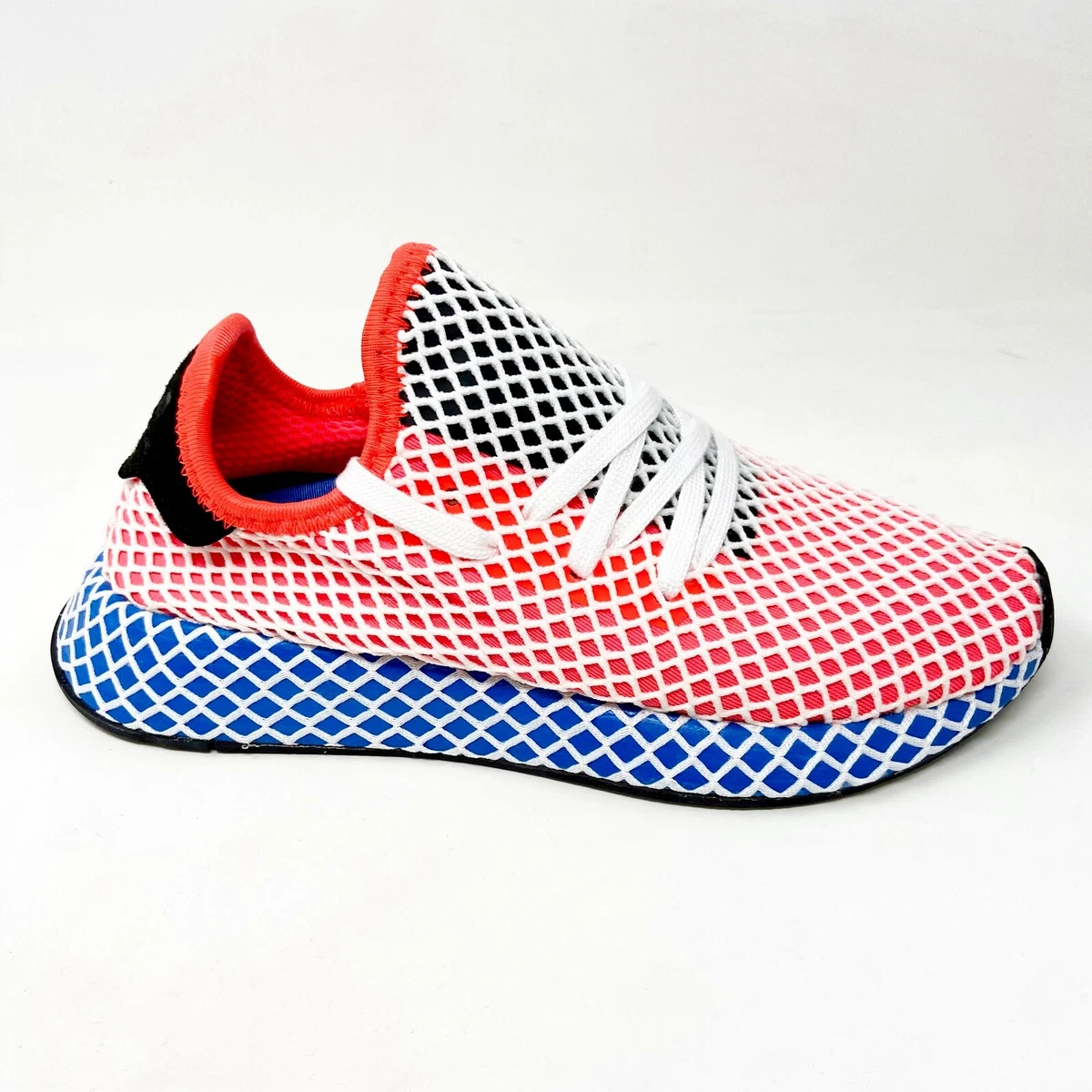 dedo fantasma bandera Adidas Originals Deerupt Runner Red Blue Womens Size 5 Running Shoes AC8466  | eBay