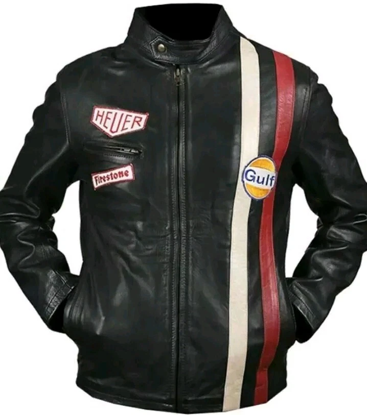 ALEXANDER MCQUEEN Steve McQueen Giacche in pelle nere per moto da corsa motociclista