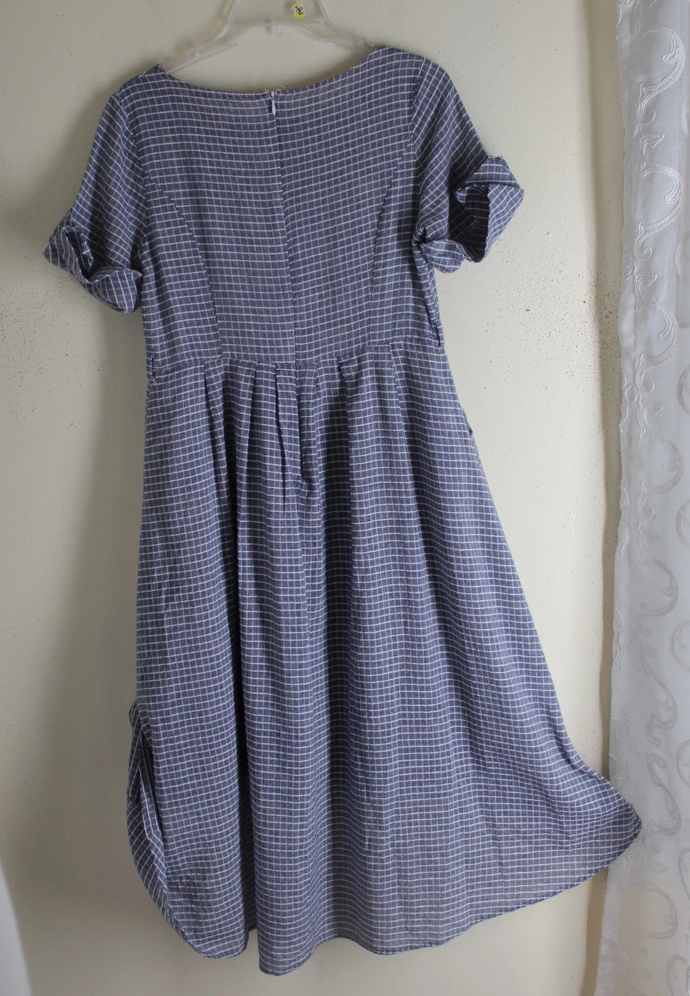 Abito scultoreo modesto KENZO Jeans Paris L M Funky Grid Check Hi Low Prairie