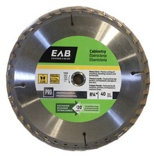 Exchange-A-Blade 1013632 8-1/4” 40 Tooth Professional Grade Cabinetry Saw Blade