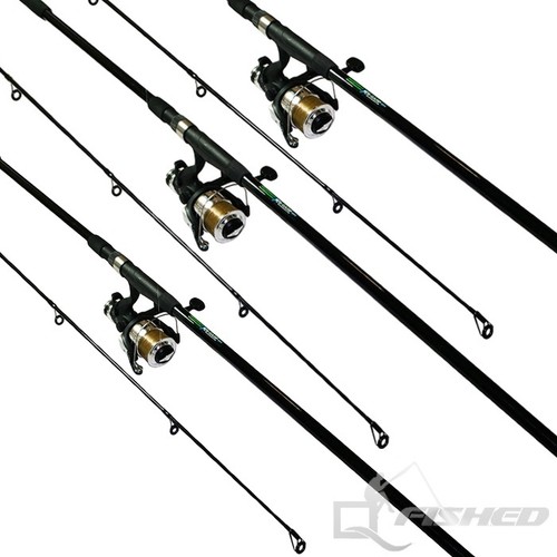 3 x Carp Fishing Rods And Reels. 12ft Fishing Rod With Reel And Line eBay