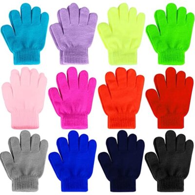Children's Kids Toddler Warm Winter Stretch Magic Gloves All Ages Asst. Colors