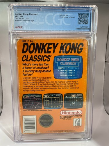 Donkey Kong Classics Nintendo NES Complete In Box - Graded CGC 6.5 - Picture 2 of 2