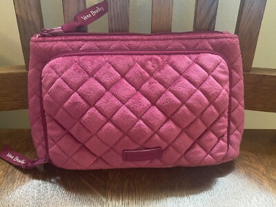 Vera Bradley Compact Organizer Majestic Magenta Pink Travel Pouch Makeup,  NWOT