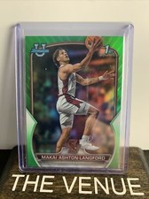 2022-23 Bowman Chrome University Green Refractor #21 Makai Ashton-Langford 62/99