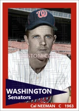 Cal Neeman - 1963 Washington Senators - 2.5 x 3.5 custom card (blank back)