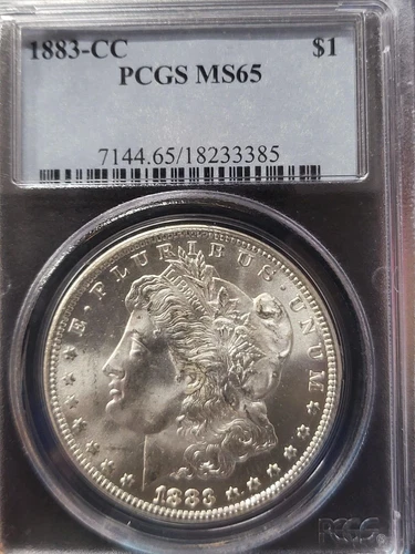 1883 CC Morgan Silver Dollar $1 NGC Graded MS-65 VAM-4