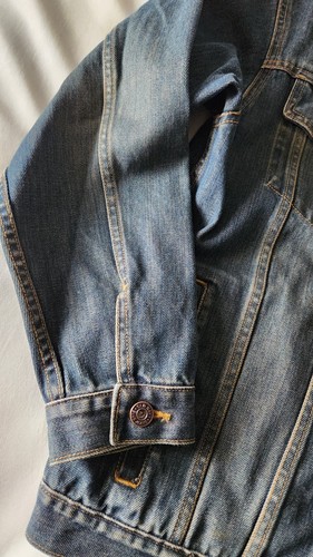 Old Navy Denim Jacket Jean Trucker Women's XLARGE distressed Blue Wash #S137 - Picture 2 of 7