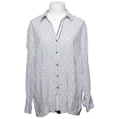 Just White, Bluse, Größe: 46, Blau/Beige, Viskose, Gepunktet, Damen #DCP