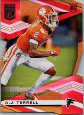 A.J. Terrell #/24 2020 Donruss Elite #160 Atlanta Falcons Rookie Card