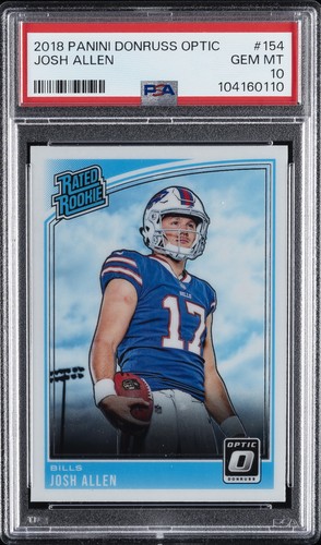 2018 PANINI DONRUSS OPTIC #154 JOSH ALLEN ROOKIE RC PSA 10