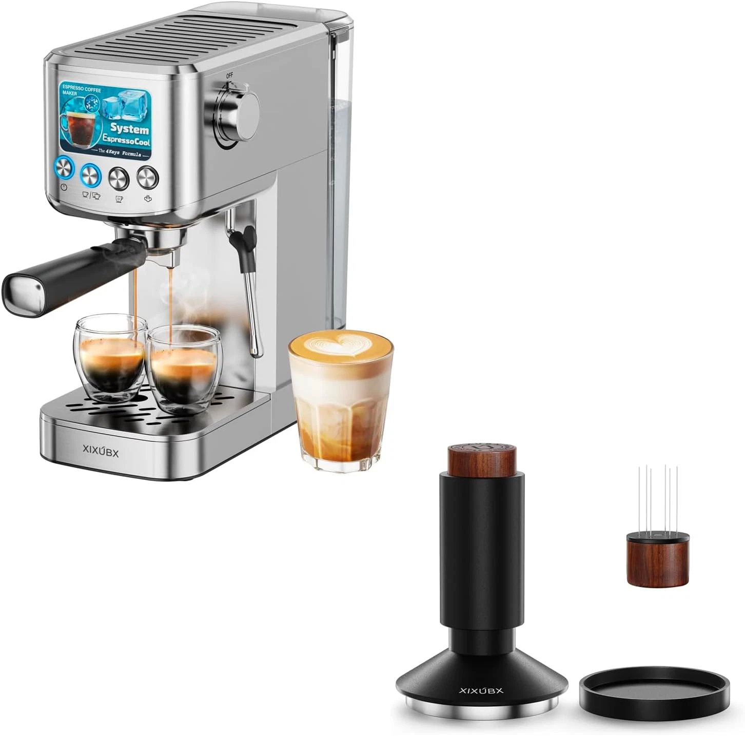 Professional 20 Bar Espresso Machine with Milk Frother & WDT Tool