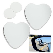 2 Pcs Heart Blind Spot Mirror, Car Adjustable Wide Angle Convex Rearview