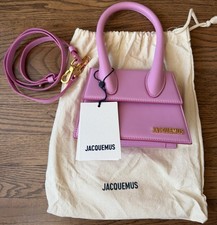 NEW Jacquemus Le Chiquito Moyen Barbie Crossbody Shoulder Bag Tote Pink Leather 