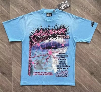 Hellstar Graphic Tee Beige Large Men s Brand New Never Used With Tags Authentic