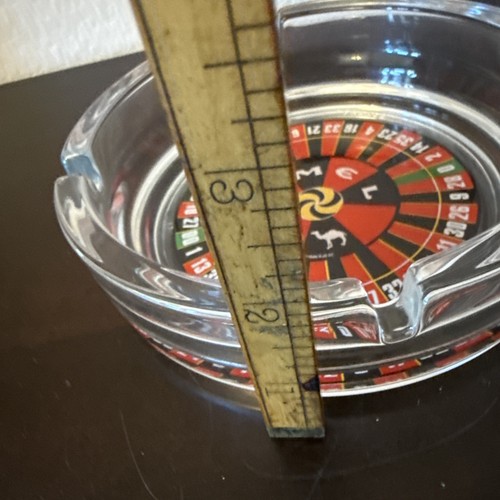 Vintage Advertisement Camel Cigarettess Roulette Ashtray Glass Rare Trinket Bowl - Picture 4 of 5