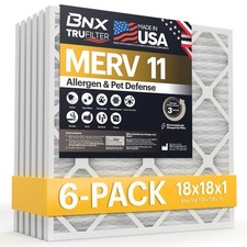 18x18x1 MERV 11 Air Filter 6-Pack - Allergen Defense for AC/Furnace