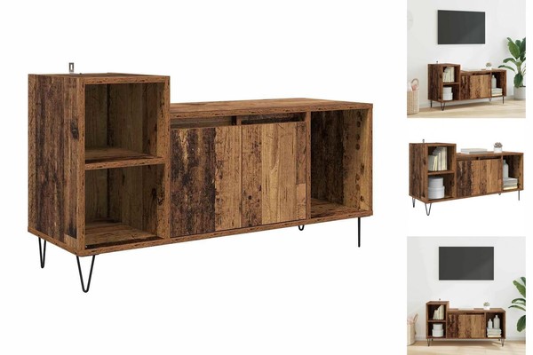 Lowboard Wandboard TV- Schrank Tv-Wandschrank Altholz 100X35X55 Cm Spanplatte-image