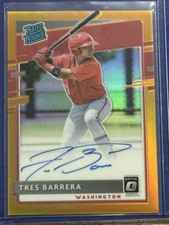 2020 Panini Donruss Optic Tres Barrera Rated Rookie Auto Prizm /99 Nationals