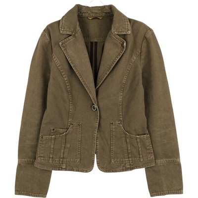 Vintage STEFANEL denim tailored jacket women's size M equivalent