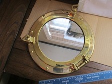 Brass Porthole Mirror Polished Finish 12"Inch Nautical Wall Mirror Porthole Gift