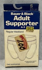 1970s BAUER  BLACK Swimmer Athletic Supporter A-3 Jock Strap Adult Sz S