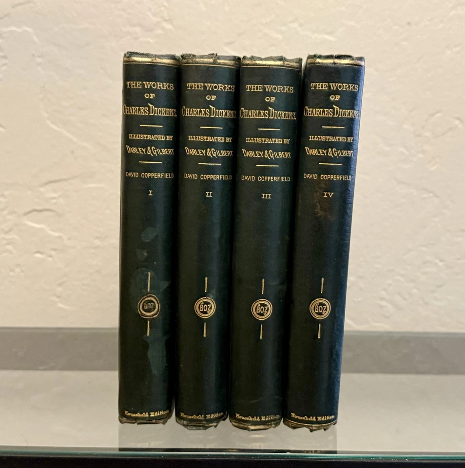 David Copperfield by Charles Dickens 1863 HC/4 Volume Set / 1st American Print - Image 2 of 4