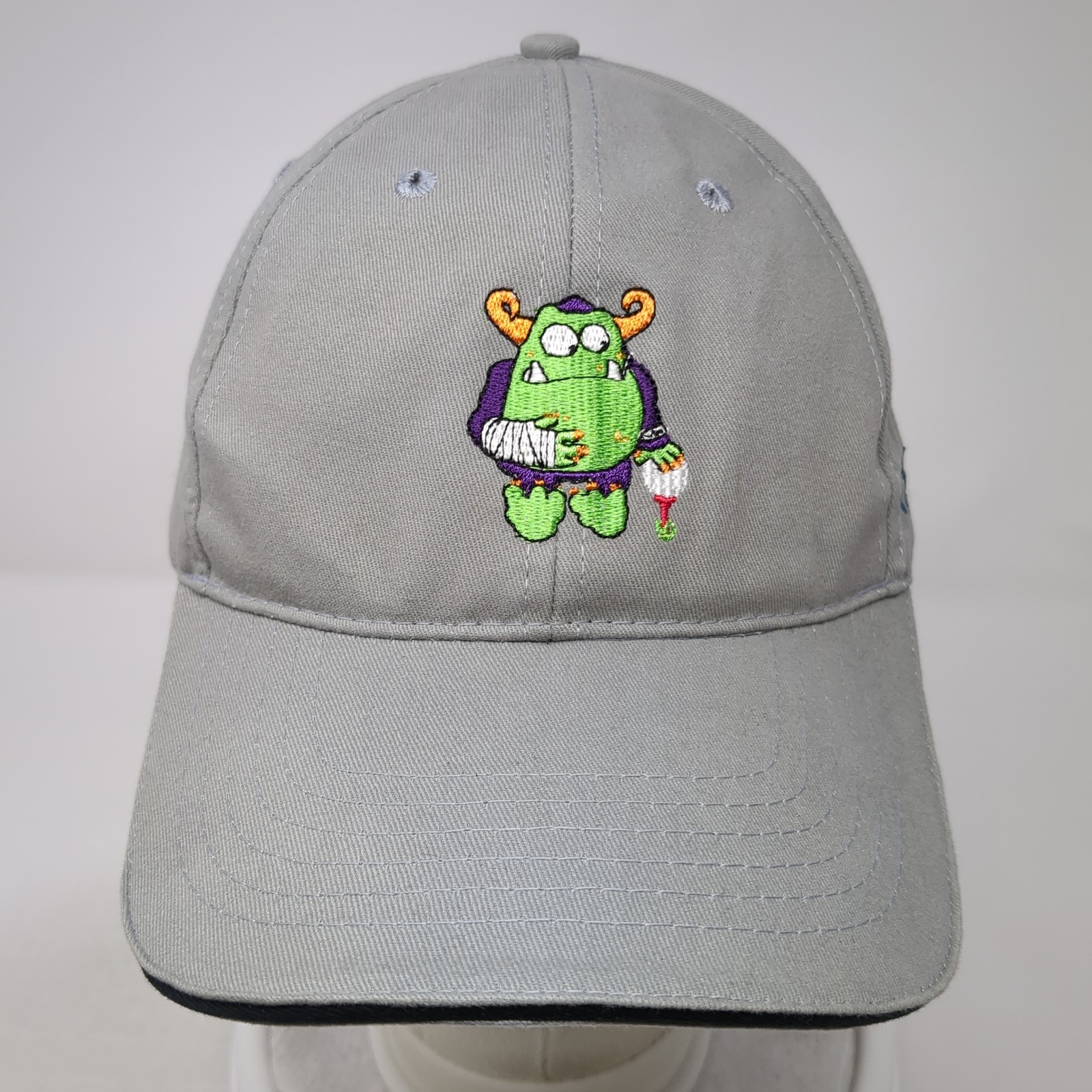 Apollo Strapback Baseball Hat Gray One Size Embro… - image 2